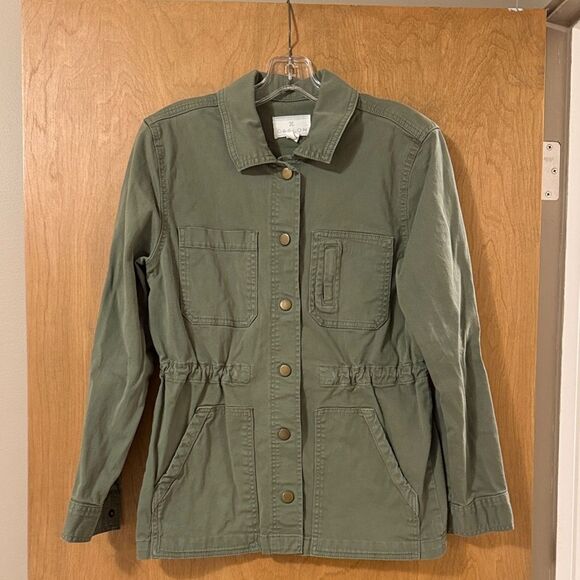 Caslon Olive Utility Jacket with Pockets - Picture 4 of 10